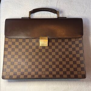 Louis Vuitton Altona GM Brown Damier Canvas Shoulder Briefcase